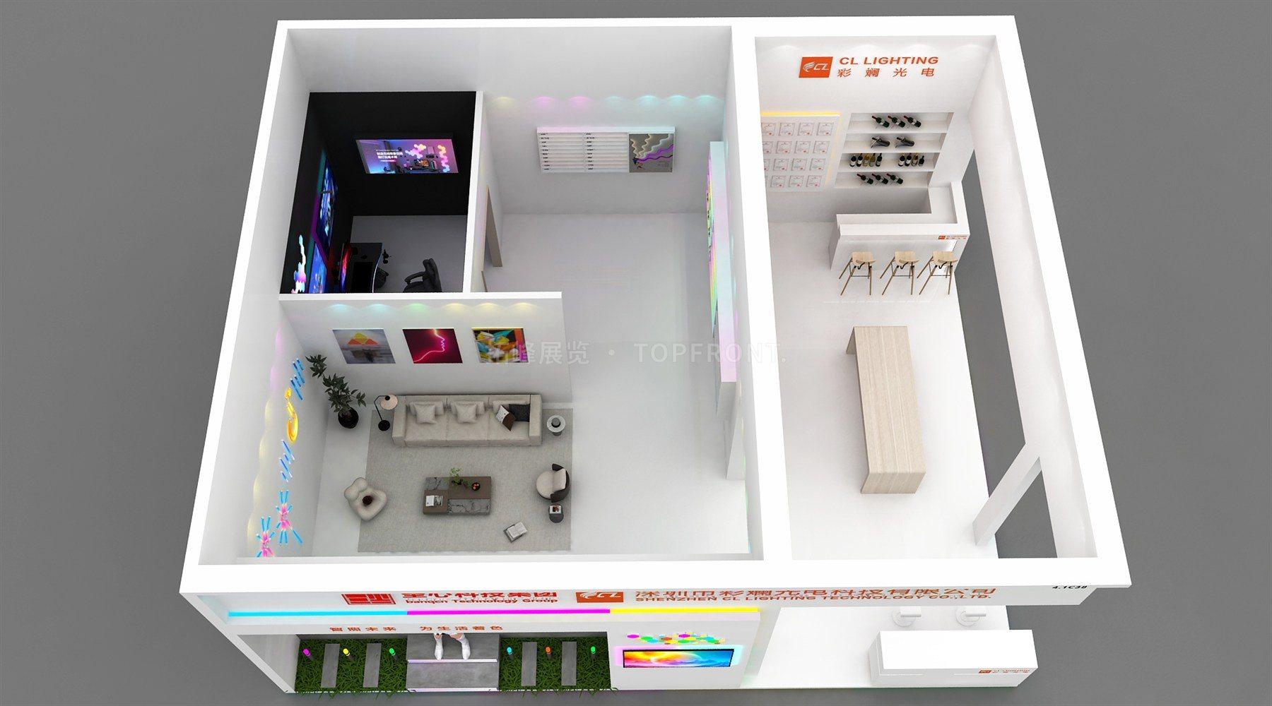 彩斓光电 现代风格 展台搭建案例 实拍 4