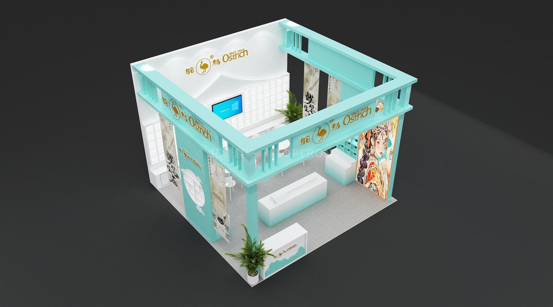 鸵鸟墨水2 新中式风格 展台搭建案例 实拍 3