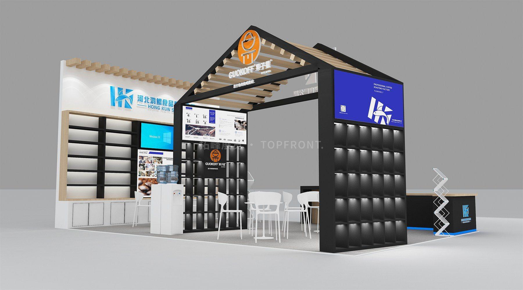 鸿鲲 简约风格 展台搭建案例 实拍 1
