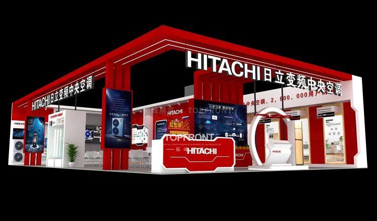 日立中央空调展台搭建 专业家电展台设计搭建案例