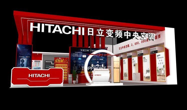 日立中央空调展台搭建 专业家电展台设计搭建案例 实拍 2