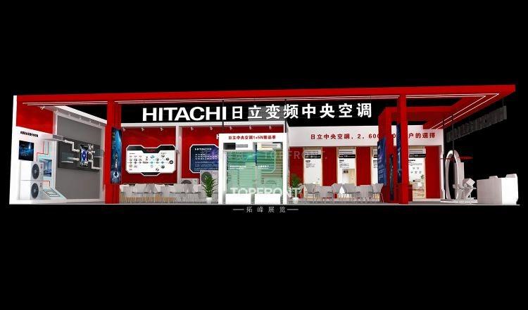 日立中央空调展台搭建 专业家电展台设计搭建案例 实拍 3